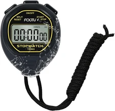 FCXJTU Digital Simple Stopwatch Timer, No Bells, Alarm, Basic Black 
