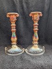 Imperial Glass  Marigold Carnival Double Scroll w/Spiral Twisted Base 1915c — photo 2