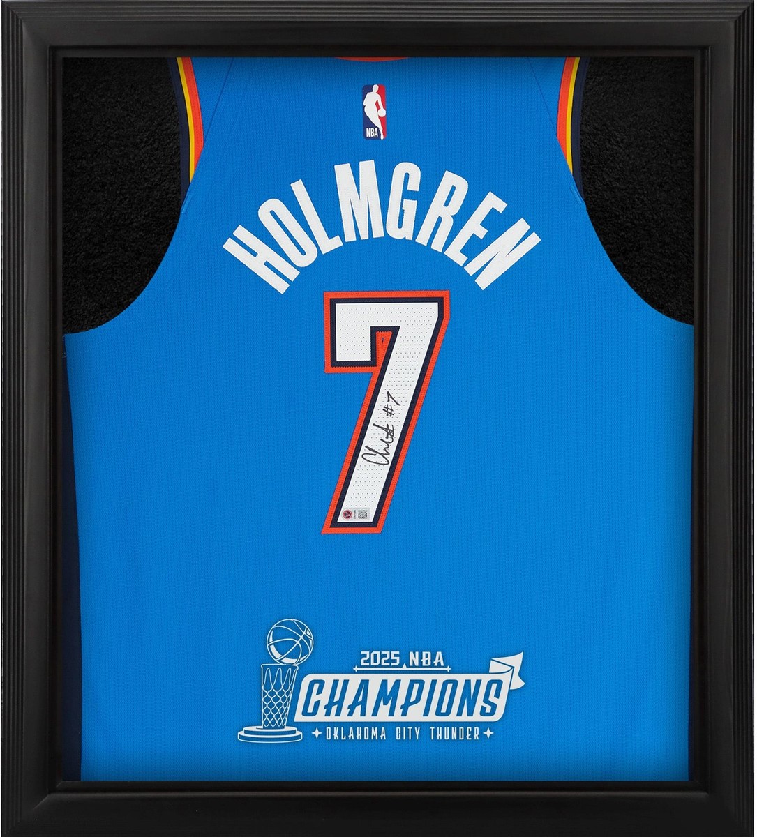 Chet Holmgren Thunder Signed Nike Blue Icon Authentic Jersey