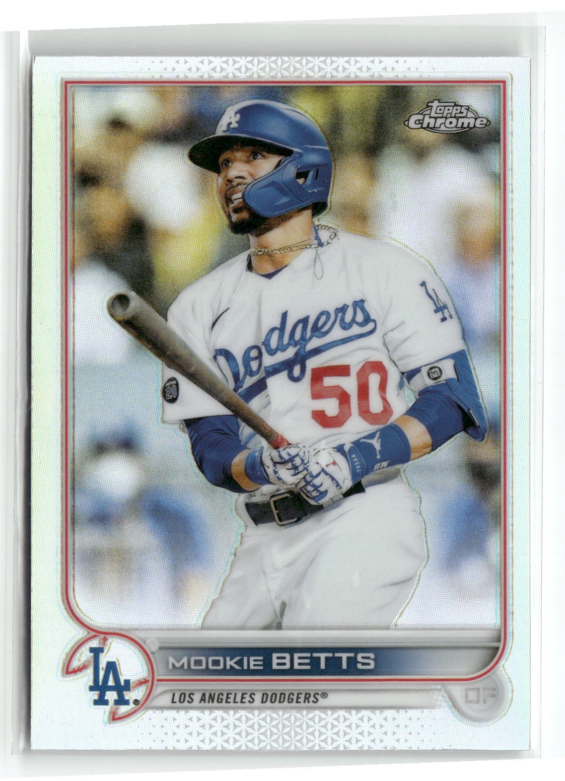2020 Topps Chrome #100 Mookie Betts Refractor Los Angeles Dodgers