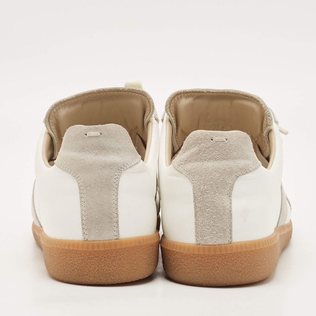 Maison Martin Margiela Replica Size 43 WhiteGrey Leather and Suede