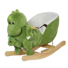 Rocking Horse, Toddler Plush Dinosaur Animal Rocker with Seat