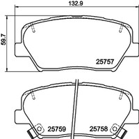 Bremsbelagsatz Scheibenbremse Hella Pagid 8DB 355 025-911 FüR Hyundai Santa FÉ 2