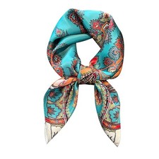 MEISEE 100 Pure Mulberry Silk Scarf 26"x26" in 27in, 23 - Classic Green