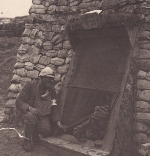 WW1 FOTO DAL FRONTE SOLDATI DEL 267° CASERTA RICOVERO n.35 CON MASCHERA ANTIGAS