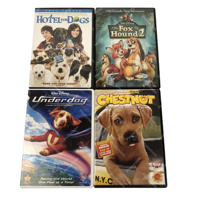 Dog Lovers Movie 4 DVD Lot: Underdog, Chestnut, Hotel For Dogs
