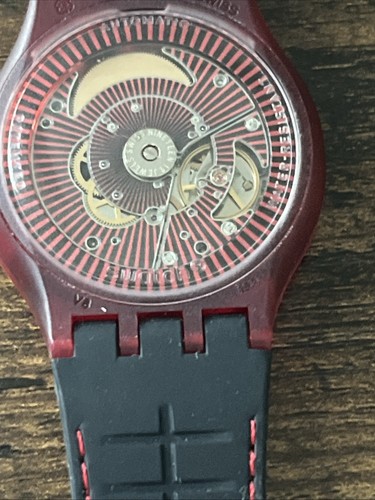 SWATCH SWISS MADE, SISTEM 51 RED STARS AUTOMATIC WATCH SUTR400 Gently Used - Picture 15 of 24