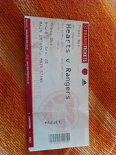 Hearts V Rangers 22nd November 2014 Press Ticket