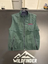 Vintage Costco Employee Vest L Reversible Green Blue Fleece RARE