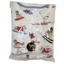 PJ Salvage Lounge Set Women XL Skiing Dogs Waffle Velour Pajama 2 Piece NWT