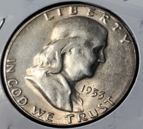 1953 S Franklin Half Dollar AU