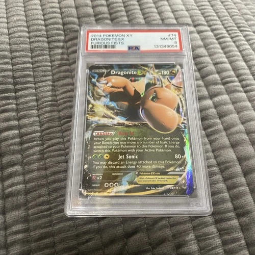 Pokémon PSA 8 Dragonite EX 74/111 XY-Furious Fists Holo Slab Graded TCG Card
