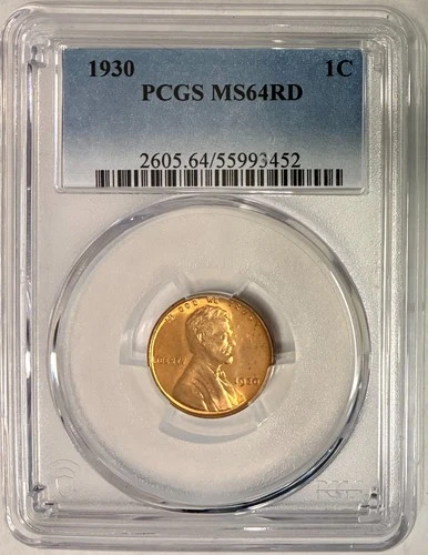 1930 Lincoln Cent (Wheat Penny), PCGS MS-64 RD