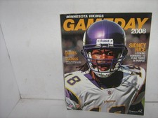 MINNESOTA VIKINGS VS NEW YORK GIANTS GAMEDAY MAGAZINE 12/28/2008 SIDNEY RICE
