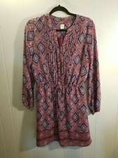 Gap Womens S Geometric Purple  Mini Dress Career Office Party Boho Festival