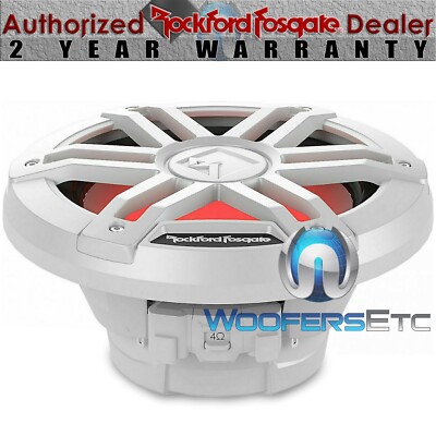 ROCKFORD FOSGATE M1D4-10 WHITE MARINE 10'' COLOR OPTIX BOAT SUBWOOFER SPEAKER NEW