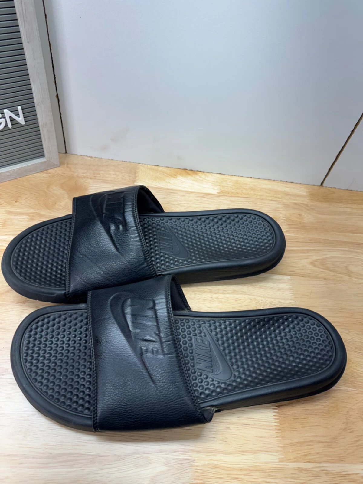 Nike Benassi JDI Slide Uomo Nero Nero Nero US 15 (343880 001)
