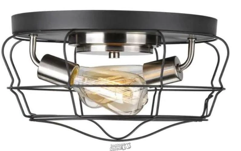 Colección calibre 14 in. Montaje empotrado de grafito de 2 luces Foto 3 de 3