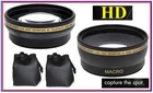 2 Lens Pro HD Wide Angle & Telephoto + Adapter Ring for Canon Powershot SX50 HS