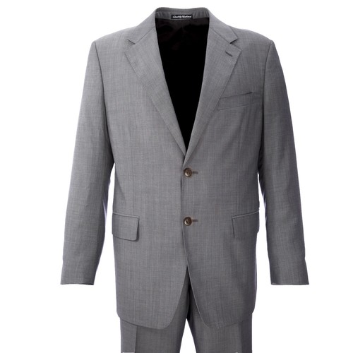 John Lawrence Sullivan Pants Mens 36 Grey Boucle Wool Flare Suit