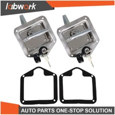 Labwork 2 x Trailer Door Latch T-Handle Lock Stainless Steel Keys for Camper RV