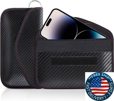 Bolsa Faraday para teléfonos y llaves de coche, paquete de 2 bolsas de bloqueo.