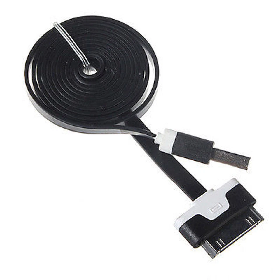 USB 3FT Flat Noodle data sync Charger power Cable cord for iPhone 4s iPod Nano 6 - Image 3 of 4