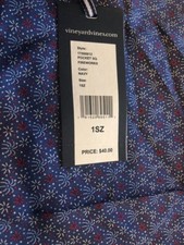 NWT VINEYARD VINES Fireworks Pocket Square Silk Blue Red FREE SHIP