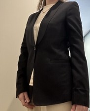 Thomas Pink Merino Wool Navy Tailored Blazer Size Uk 6