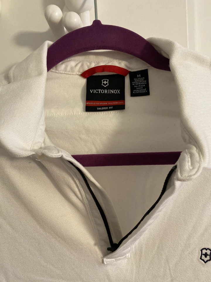 CAMISA BLANCA VICTORINOX EJÉRCITO SUIZO SIMULADO POLO MANGA LARGA ABOTONADA Talla M Foto 2 de 4