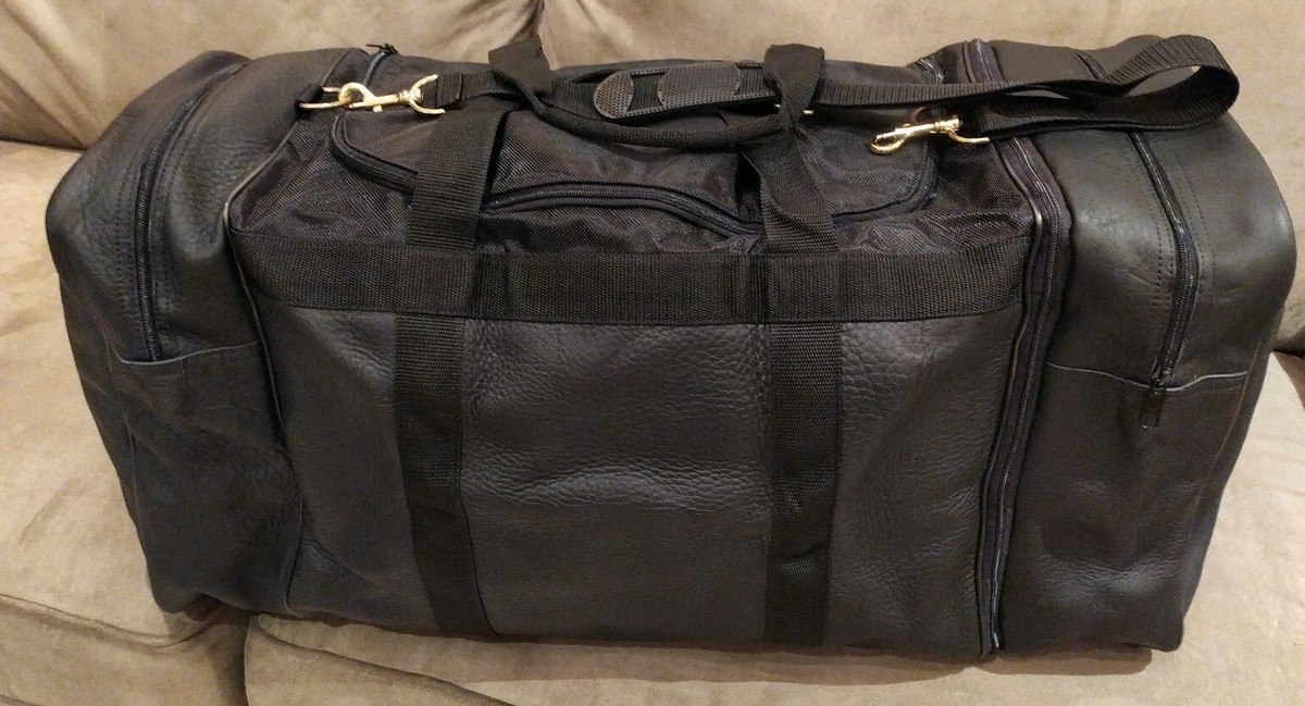 de sede authentic leather Travel Black Nylon Duffle Bag w