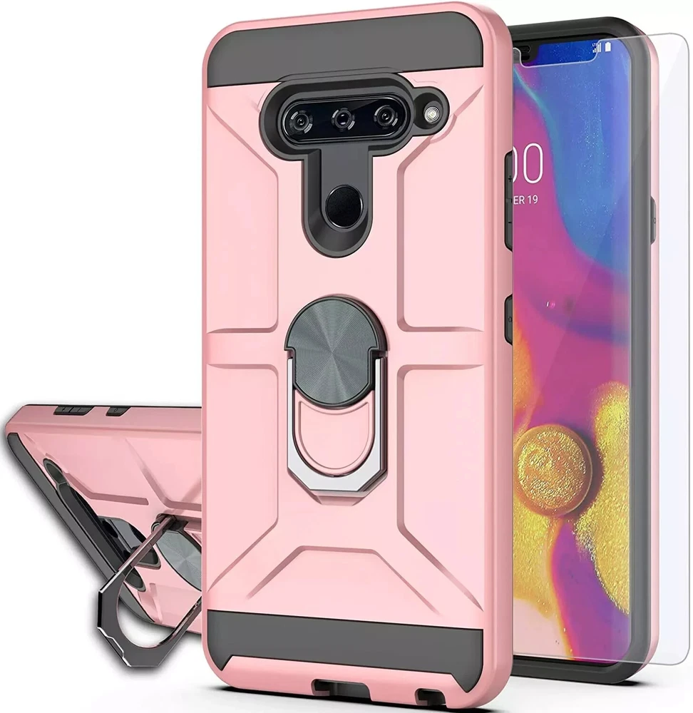 Phone Case Compatible with LG V40/V40 ThinQ Case with HD Screen Protector,360 De