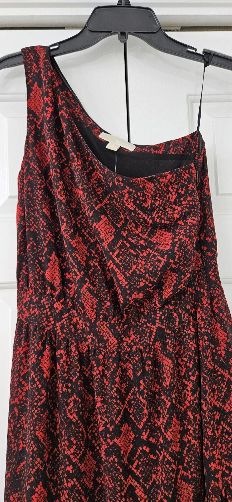 Mini abito Michael Kors morbido stampa pitone rosso taglia 2 nuovo con etichette $ 165 00 (bn24)