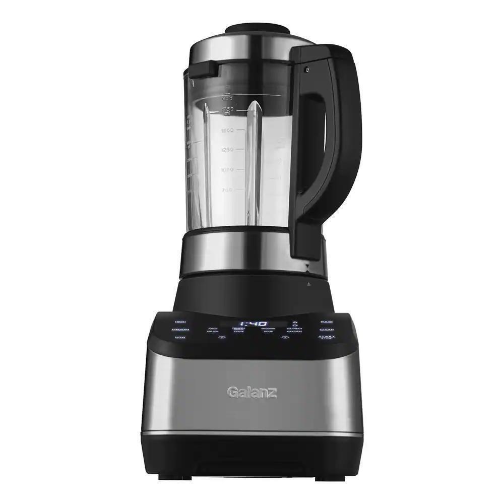 Galanz Hot and Cold Blender 60 oz 3 Speed Stainless Steel Touch Screen Glass Jar