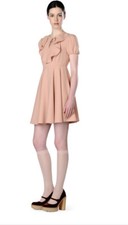 Red Valentino Pink Bow Crepe Dress