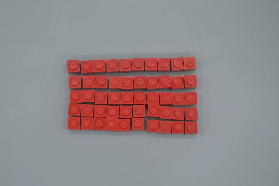 LEGO 50 x Basisstein Baustein Grundstein rot Red Basic Brick 1x1 3005 - Bild 3 von 3