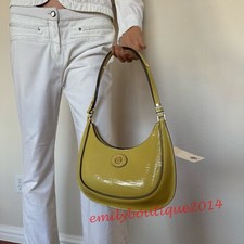 Tory Burch 158509 Limited Edition Robinson Crosshatched Convertible Crescent Bag