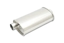 Vibrant Performance StreetPower Oval Muffler 2.5" Inlet/Outlet (Offset-Center)