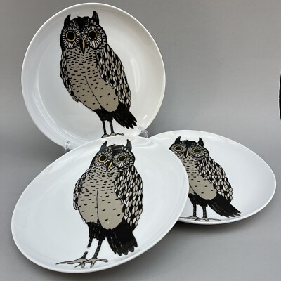 ONE West Elm Rachel Kozlowski Standing Owl Salad Dessert Plate Ceramic 8.5 