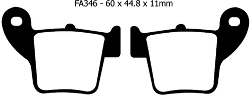 EBC/FA346R Sintered Brake Pads (Rear) for Fantic TX180, TR125, TZ125/170/200... - Picture 2 of 2