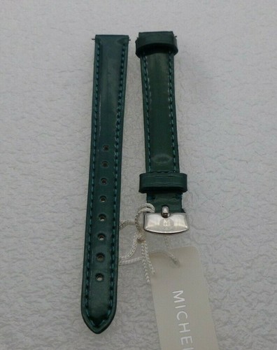 Genuine Michele 12 mm Jade Green Patent Leather Watch Band Strap New - Picture 2 of 4