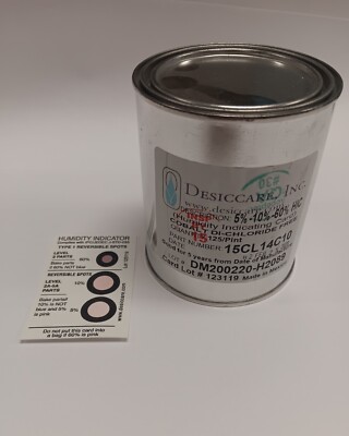 2 Cans (250 total cards) Desiccare 3''×2'' Humidity Indicator Card 5%-10%-60% 