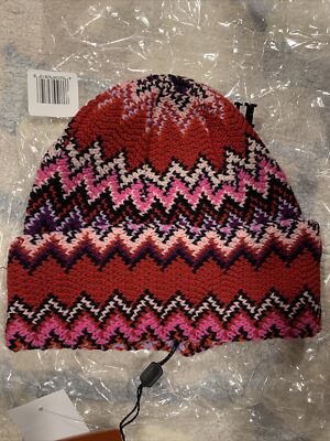 ミッソーニ　MISSONI カシミヤ　ニット帽　イタリア製　黒　白　ホワイト ミッソーニ カシミア 100% ニット帽 MISSONI ミッソーニMISSONI