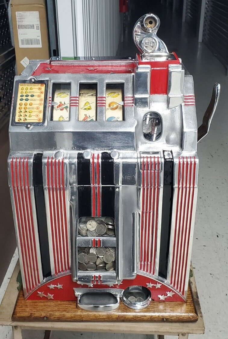 Chris Garrett シングルフィン slot machine 6’5 Vintage Antique 1920s Mills 5 Cent Slot Machine - Restored - Rare