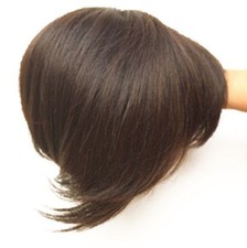 100 Human Hair Topper Clip in Hair MONO Top Piece Bangs 15cm/6'' Wavy/Straight