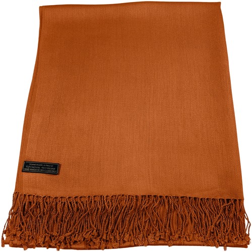 CJ Apparel Burnt Orange Solid Colour Shawl Seconds Scarf Wrap Throw Pashmina NEW - Picture 8 of 12