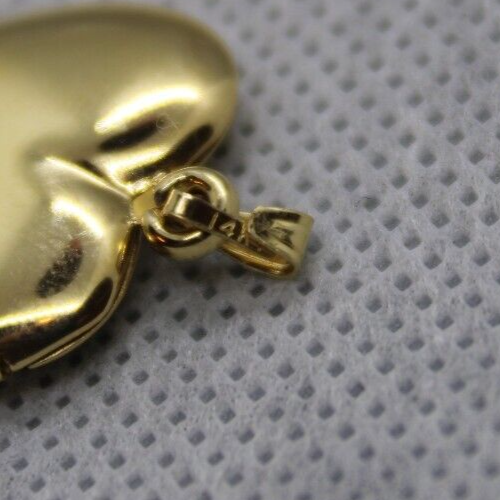 14K Yellow Gold Heart Locket Pendant 2.9g - Picture 5 of 7
