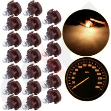 20X T3 8MM Halogen Bulbs Neo Wedge Warm White Car Instrument Switch Dash Lights