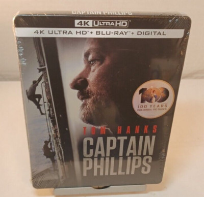 Captain Philips 4K Steelbook (4K + Blu-ray)-NEW (Sealed)-Box Shipping w/Tracking