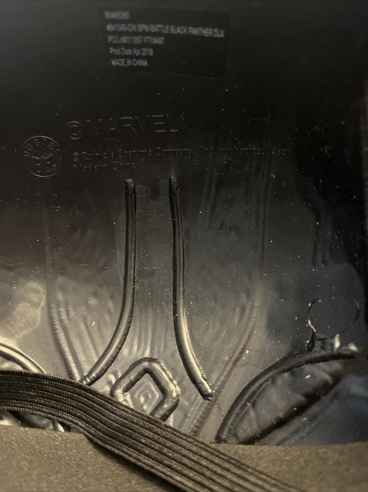Máscara de vinilo Black Panther película para adultos MCU Marvel auténtica Foto 3 de 4